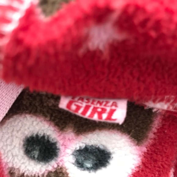 LA SENZA Girl Pajama Bottoms Owl Heart Red Pink White Brown - Picture 10 of 10